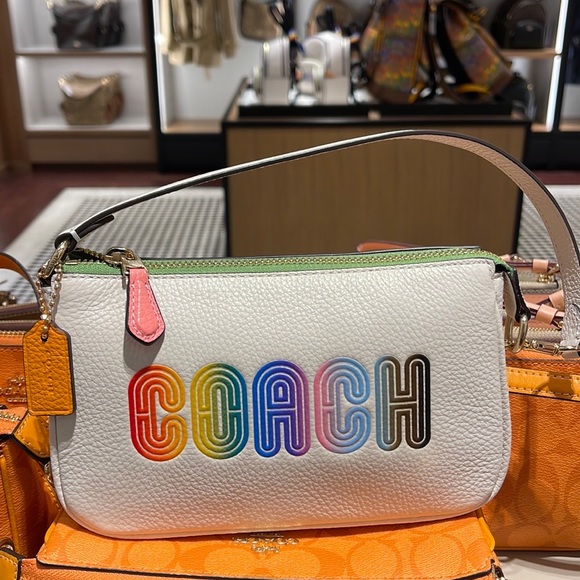 Coach Nolita 19 With Rainbow Coach 
Gold/Chalk Multi - Picture 12 of 16